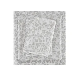 Gray Leopard Print Satin 3-Pc. Twin Sheet Set-Kirkland's Home Best