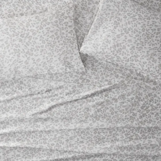 Gray Leopard Print Satin 4-Pc. King Sheet Set-Kirkland's Home Best Sale