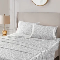 Gray Leopard Satin Standard 2-Pc. Pillow Case Set-Kirkland's Home Outlet