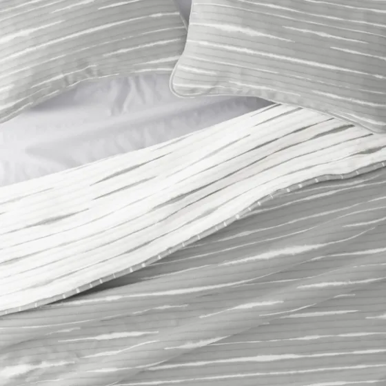 Gray Linear Reversible 3-Pc. Queen Quilt Set-Kirkland's Home Shop
