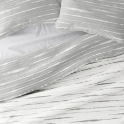 Gray Linear Reversible 3-Pc. Queen Quilt Set-Kirkland's Home Shop