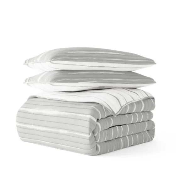 Gray Linear Reversible 2-Pc. Twin Quilt Set-Kirkland's Home Discount