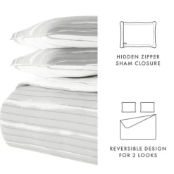Gray Linear Reversible 2-Pc. Twin Quilt Set-Kirkland's Home Discount