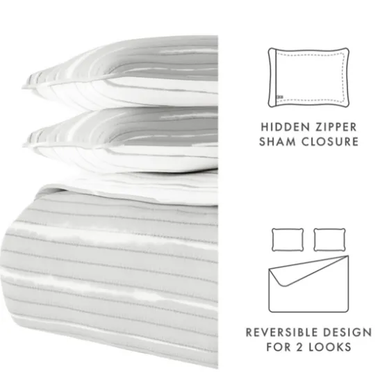 Gray Linear Reversible 2-Pc. Twin Quilt Set-Kirkland's Home Discount