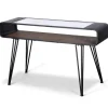 Gray Metal And Rattan Shelf Console Table-Kirkland's Home Flash Sale