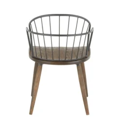 Gray Metal Spindle Back Dining Chairs, Set Of 2-Kirkland's Home Fashion