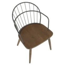 Gray Metal Spindle Back Dining Chairs, Set Of 2-Kirkland's Home Fashion