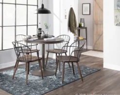 Gray Metal Spindle Back Dining Chairs, Set Of 2-Kirkland's Home Fashion