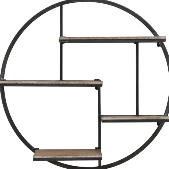 Gray Metal 4-Tier Circular Wall Shelf-Kirkland's Home Sale