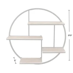Gray Metal 4-Tier Circular Wall Shelf-Kirkland's Home Sale
