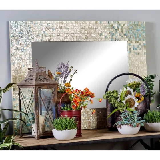 Gray Mother Of Pearl Shell Frame Wall Mirror-Kirkland's Home Discount