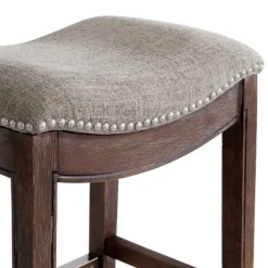 Gray Nailhead Trim Saddle Bar Stools, Set Of 2-Kirkland's Home Hot