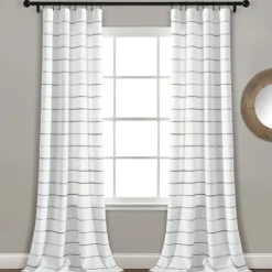 Gray Ombre Stripe Curtain Panel Set, 95 In.-Kirkland's Home Cheap
