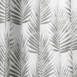 Gray Palm Leaves Curtain Panel Set, 84 In.-Kirkland's Home Clearance