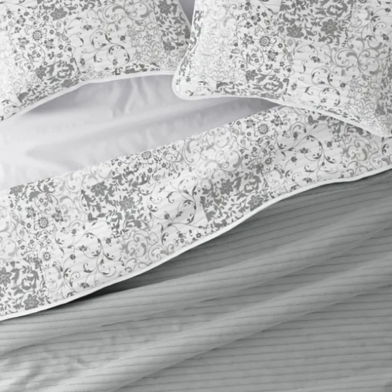 Gray Patchwork Reversible 3-Pc. Queen Quilt Set-Kirkland's Home Outlet