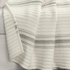 Gray Pick Stitch Stripe Decorative Throw-Kirkland's Home Hot