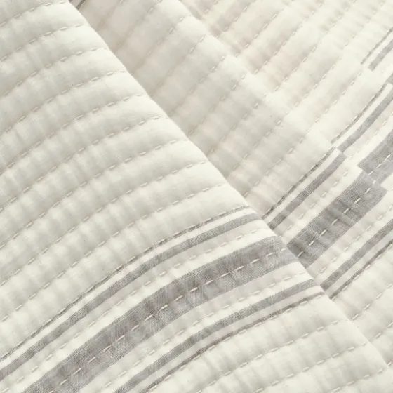Gray Pick Stitch Stripe Decorative Throw-Kirkland's Home Hot