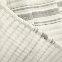 Gray Pick Stitch Stripe King Quilt-Kirkland's Home Discount