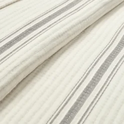 Gray Pick Stitch Stripe King Quilt-Kirkland's Home Discount