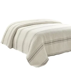 Gray Pick Stitch Stripe King Quilt-Kirkland's Home Discount