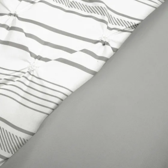 Gray Pintuck Stripe Full/Queen 5-Pc. Comforter Set-Kirkland's Home Best