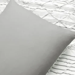 Gray Pintuck Stripe Full/Queen 5-Pc. Comforter Set-Kirkland's Home Best