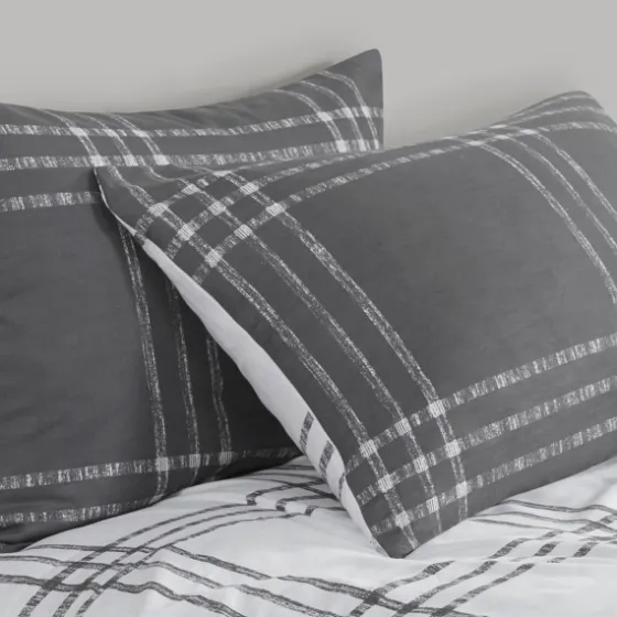Gray Plaid Dayton 3-Pc. Full/Queen Comforter Set-Kirkland's Home Best Sale