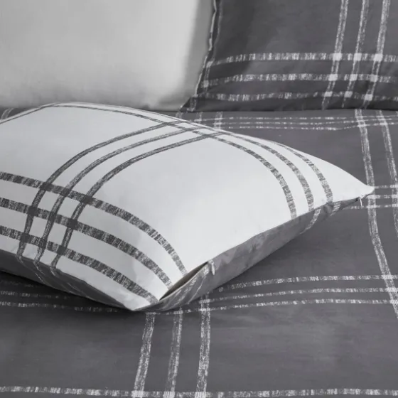 Gray Plaid Dayton 3-Pc. Full/Queen Comforter Set-Kirkland's Home Best Sale