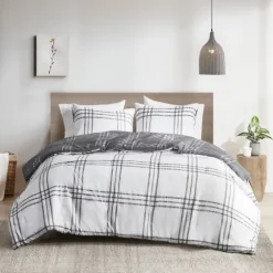 Gray Plaid Dayton 3-Pc. King Comforter Set-Kirkland's Home Best Sale