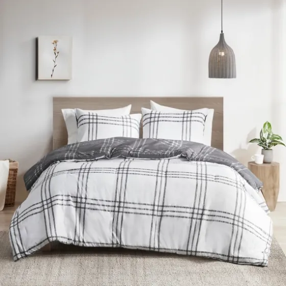 Gray Plaid Dayton 3-Pc. King Comforter Set-Kirkland's Home Best Sale