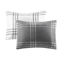 Gray Plaid Reversible 3-Pc. King Duvet Cover Set-Kirkland's Home Cheap