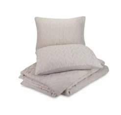 Gray Raised Chevron 3-Pc. King Duvet Set-Kirkland's Home Online