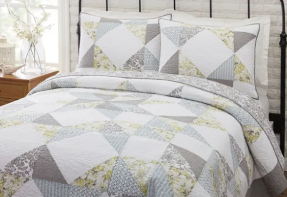 Gray Reine-Marie King 3-Pc. Quilt Set-Kirkland's Home Sale