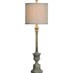 Gray Resin Painted Distressed Buffet Lamp-Kirkland's Home New