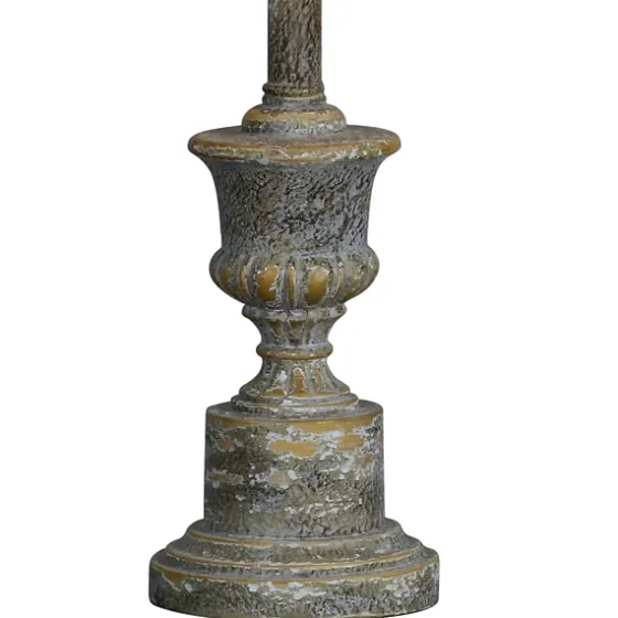 Gray Resin Painted Distressed Buffet Lamp-Kirkland's Home New