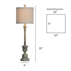Gray Resin Painted Distressed Buffet Lamp-Kirkland's Home New