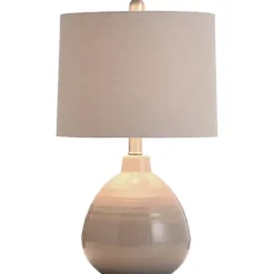 Gray Ribbed Ceramic Table Lamp-Kirkland's Home Hot