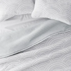 Gray Scalloped Reversible 3-Pc. King Quilt Set-Kirkland's Home Best