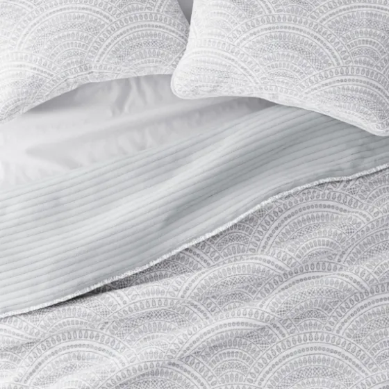 Gray Scalloped Reversible 2-Pc. Twin Quilt Set-Kirkland's Home Flash Sale