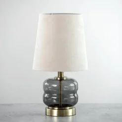 Gray Smoked Glass Table Lamp-Kirkland's Home Store