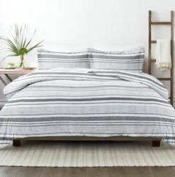 Gray Soft Striped 3-Pc. Queen Duvet Cover Set-Kirkland's Home Shop
