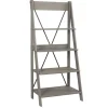 Gray Solid Wood Ladder Bookshelf-Kirkland's Home Sale