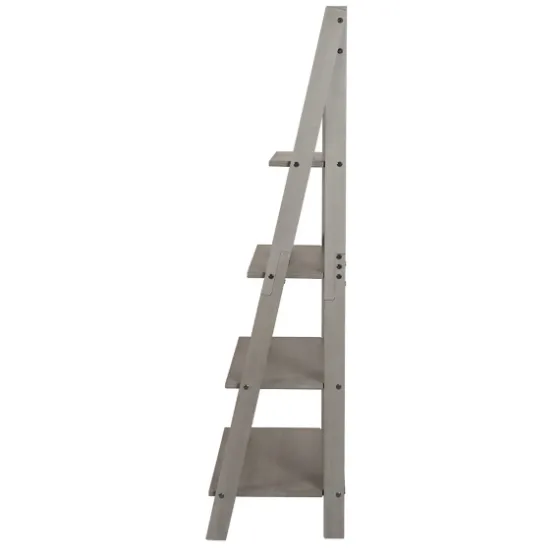 Gray Solid Wood Ladder Bookshelf-Kirkland's Home Sale