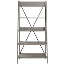 Gray Solid Wood Ladder Bookshelf-Kirkland's Home Sale