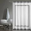 Gray Square Trim Cotton Shower Curtain-Kirkland's Home Fashion
