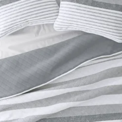 Gray Striped Reversible 3-Pc. King Quilt Set-Kirkland's Home Store