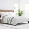 Gray Striped Reversible 2-Pc. Twin Quilt Set-Kirkland's Home New