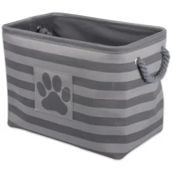 Gray Stripes And Paw Basket With Handles-Kirkland's Home Best Sale