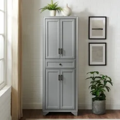Gray Tara Pantry Cabinet-Kirkland's Home Outlet