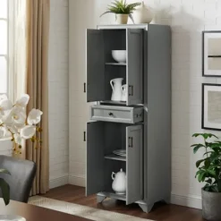 Gray Tara Pantry Cabinet-Kirkland's Home Outlet